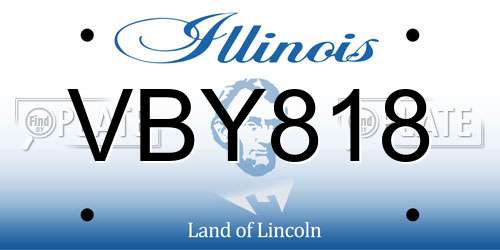 VBY818 Illinois License Plate