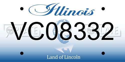 VC08332 Illinois License Plate