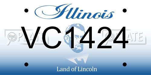 VC1424 Illinois License Plate
