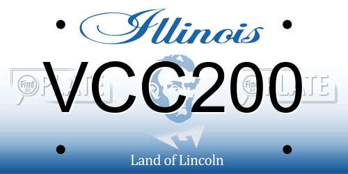 VCC200 Illinois License Plate