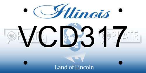 VCD317 Illinois License Plate