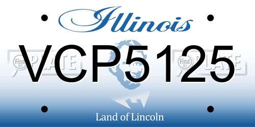 VCP5125 Illinois License Plate