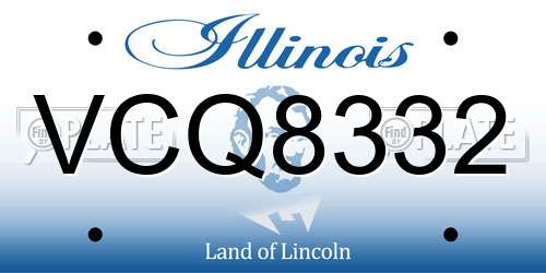 VCQ8332 Illinois License Plate