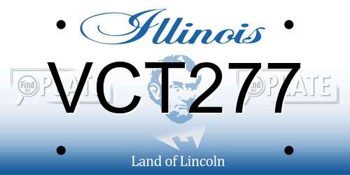 VCT277 Illinois License Plate