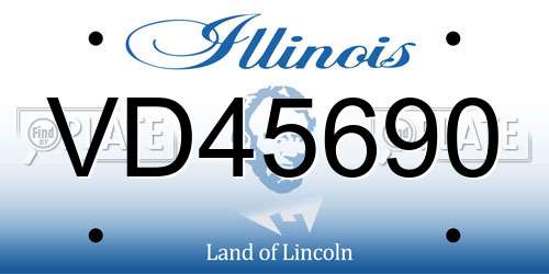 VD45690 Illinois License Plate