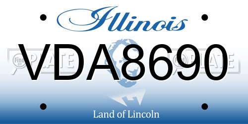 VDA8690 Illinois License Plate