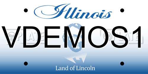 VDEMOS1 Illinois License Plate