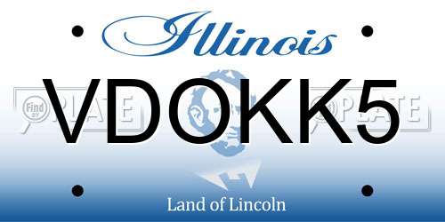 VDOKK5 Illinois License Plate