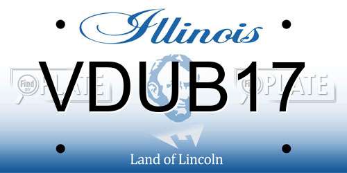 VDUB17 Illinois License Plate