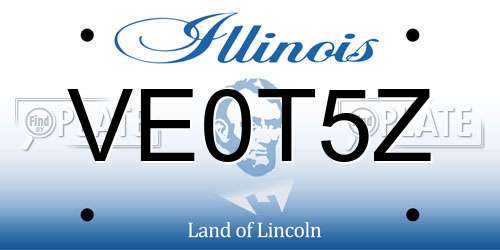 VE0T5Z Illinois License Plate
