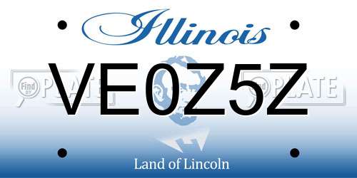 VE0Z5Z Illinois License Plate