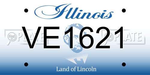 VE1621 Illinois License Plate