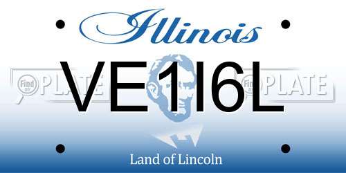 VE1I6L Illinois License Plate