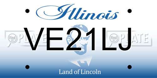 VE21LJ Illinois License Plate