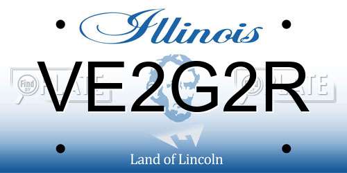 VE2G2R Illinois License Plate