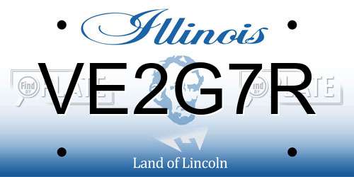 VE2G7R Illinois License Plate