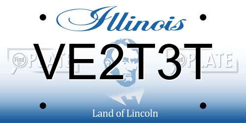 VE2T3T Illinois License Plate