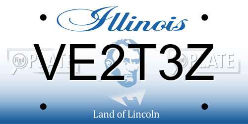VE2T3Z Illinois License Plate