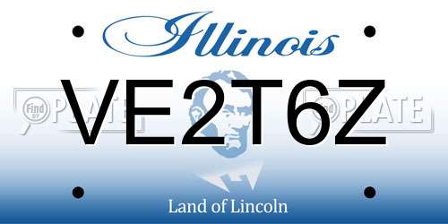 VE2T6Z Illinois License Plate