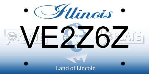 VE2Z6Z Illinois License Plate