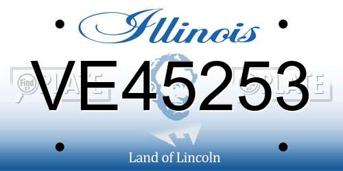 VE45253 Illinois License Plate