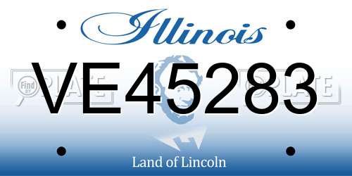 VE45283 Illinois License Plate