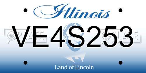 VE4S253 Illinois License Plate