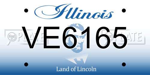 VE6165 Illinois License Plate