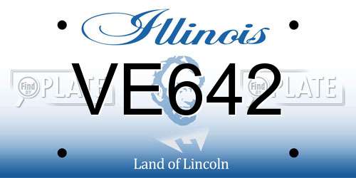 VE642 Illinois License Plate
