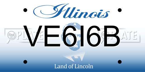 VE6I6B Illinois License Plate