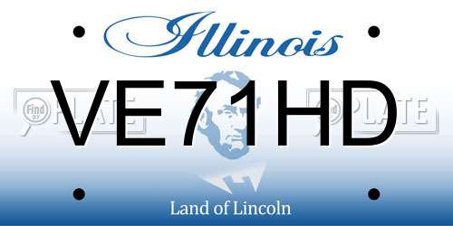 VE71HD Illinois License Plate