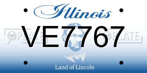 VE7767 Illinois License Plate