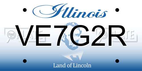 VE7G2R Illinois License Plate