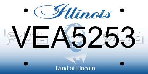 VEA5253 Illinois License Plate