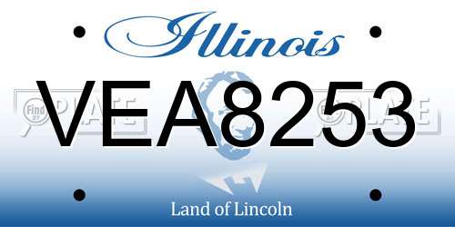 VEA8253 Illinois License Plate