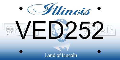 VED252 Illinois License Plate