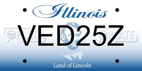 VED25Z Illinois License Plate