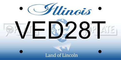VED28T Illinois License Plate