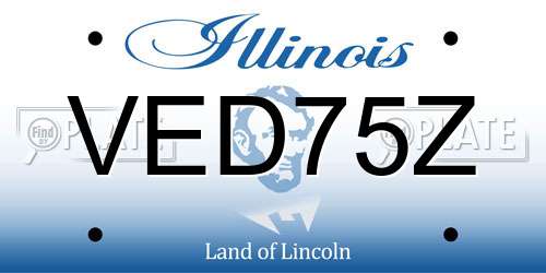 VED75Z Illinois License Plate