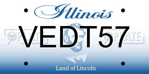VEDT57 Illinois License Plate