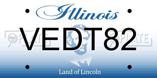 VEDT82 Illinois License Plate