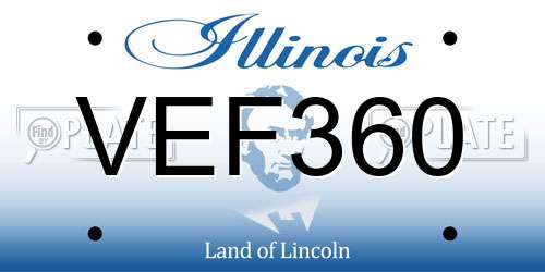 VEF360 Illinois License Plate