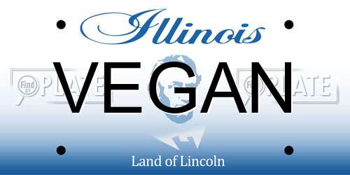 VEGAN Illinois License Plate