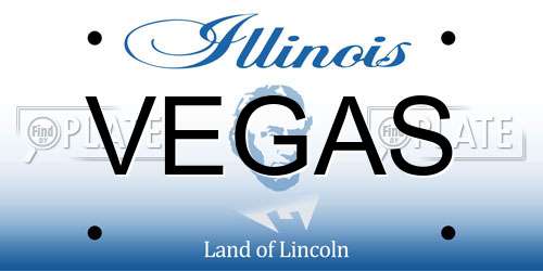 VEGAS Illinois License Plate