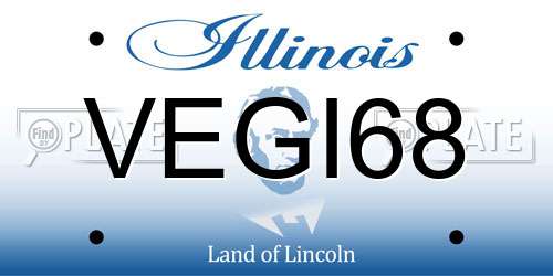 VEGI68 Illinois License Plate