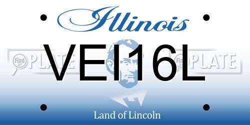 VEI16L Illinois License Plate