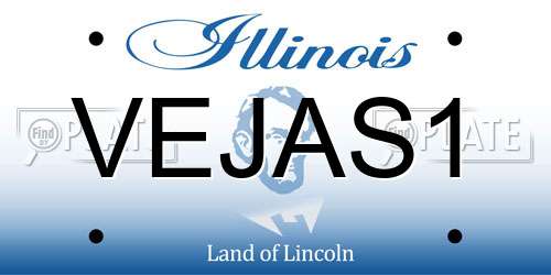 VEJAS1 Illinois License Plate