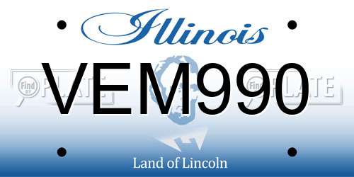 VEM990 Illinois License Plate