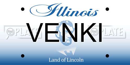 VENKI Illinois License Plate