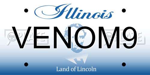 VENOM9 Illinois License Plate